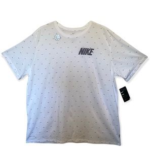 Nike Men’s DRI-FIT White Cotton Tee-Shirt (XX-Large)